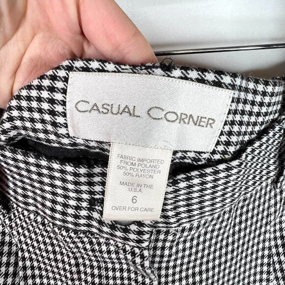 Vintage Casual Corner Houndstooth High Waited Pleat Front Trousers XS - Picture 9 of 11